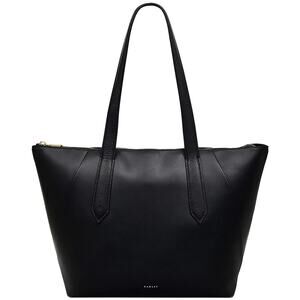 Radley London Bruton Street Large Zip-Top Leather Tote in Black